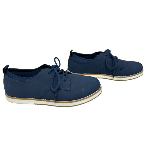 Zara Navy Lace Up Saddle Shoes Boys size 38 / 5 - Picture 1 of 7